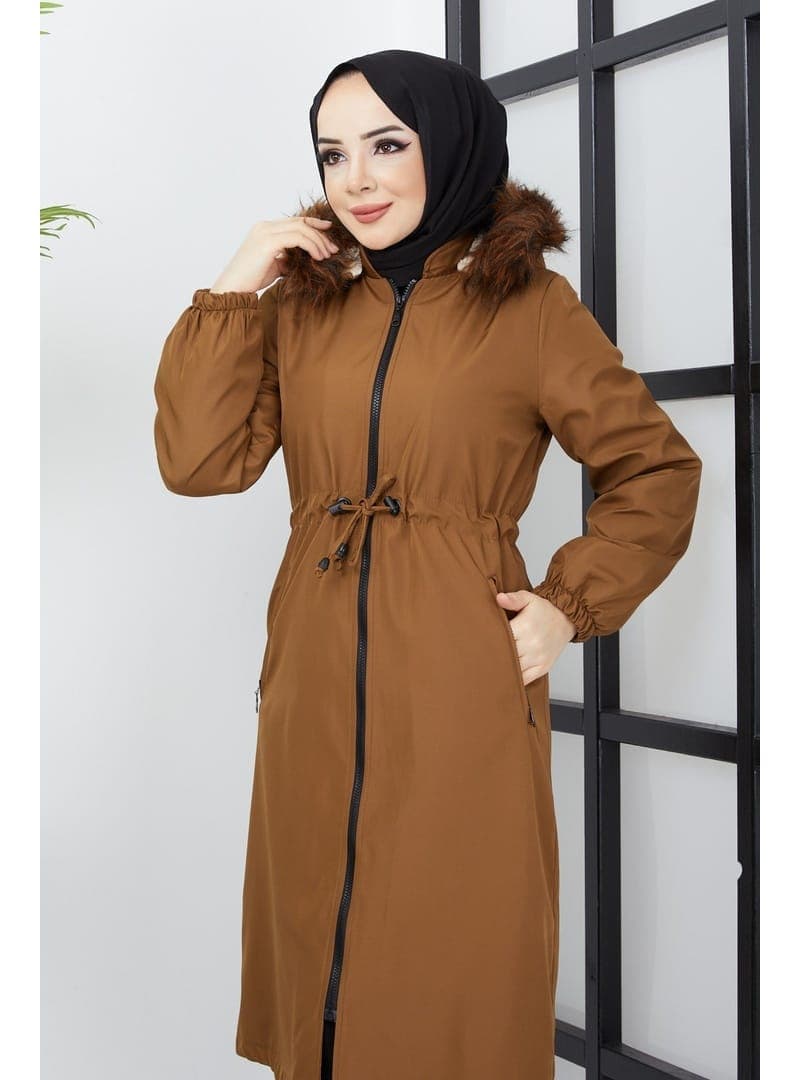 Beli Bağcıklı Mont