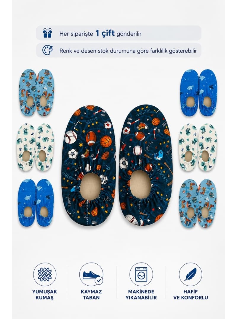 Muggo BABY Kaymaz Tabanlı Unisex Bebek Çocuk Deniz Ayakkabısı Havuz Patiği MAVİ
