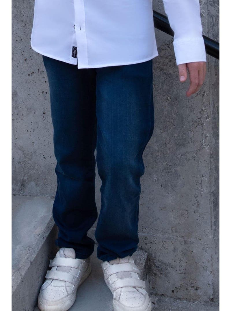 Erkek Çocuk Bağcıklı Jean Pantolon