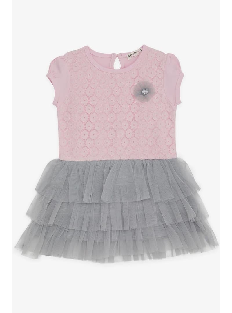 Breeze Kız Bebek Tüllü Elbise Pudra