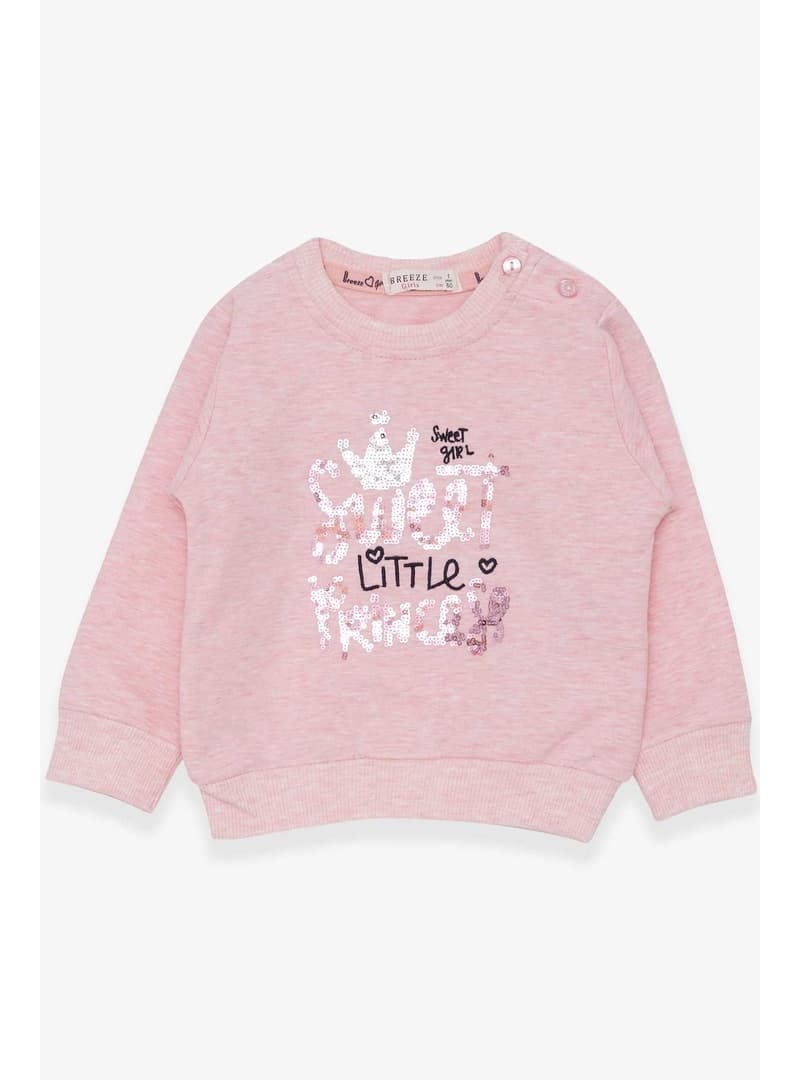 Kız Çocuk Nakışlı Pullu Sweatshirt