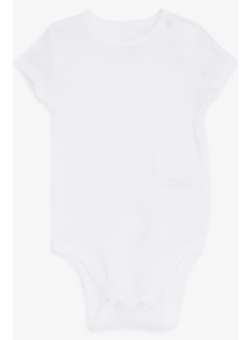 Breeze Bebek Body Düz Renk Pamuklu Çıtçıtlı Kısa Kollu 9 Ay-3 Yaş Ekru