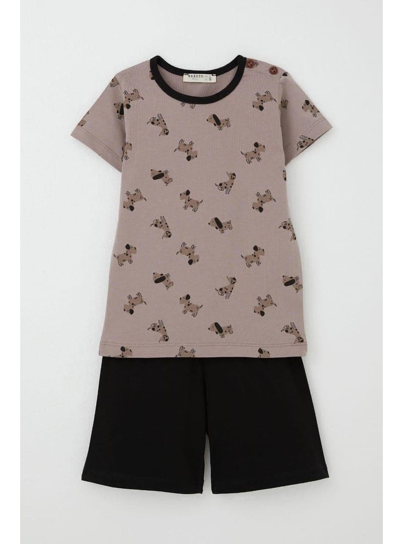 Erkek Bebek Köpek Desenli Pijama Takımı