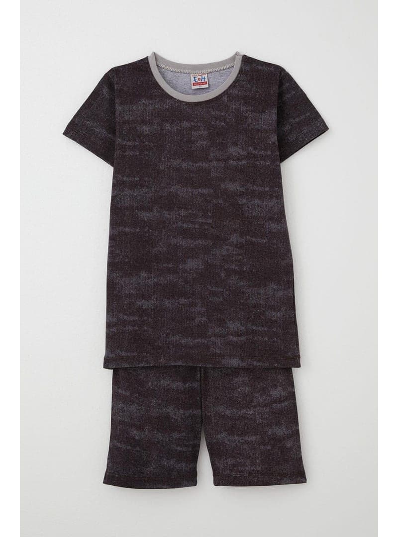 Desenli Pamuklu Pijama Takımı - 4-8 Yaş