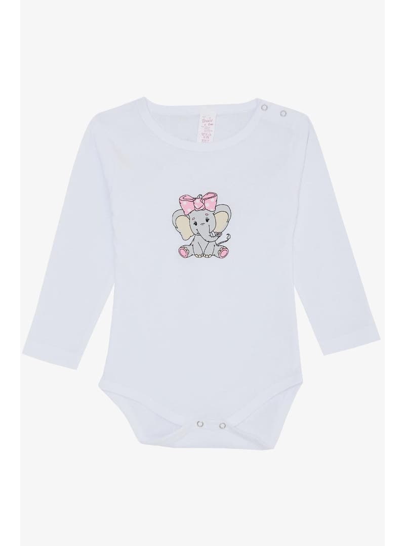 Breeze Kız Bebek Fil Baskılı Zıbın Body