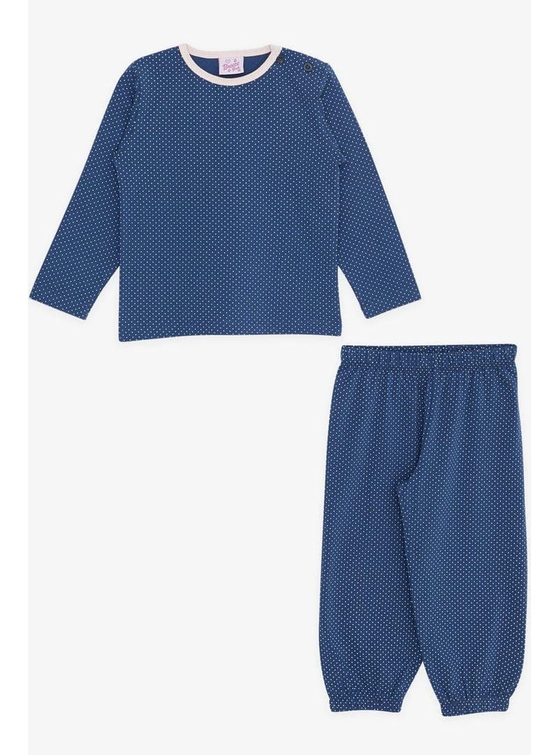 Kız Bebek Pijama Takımı Puantiye Desenli