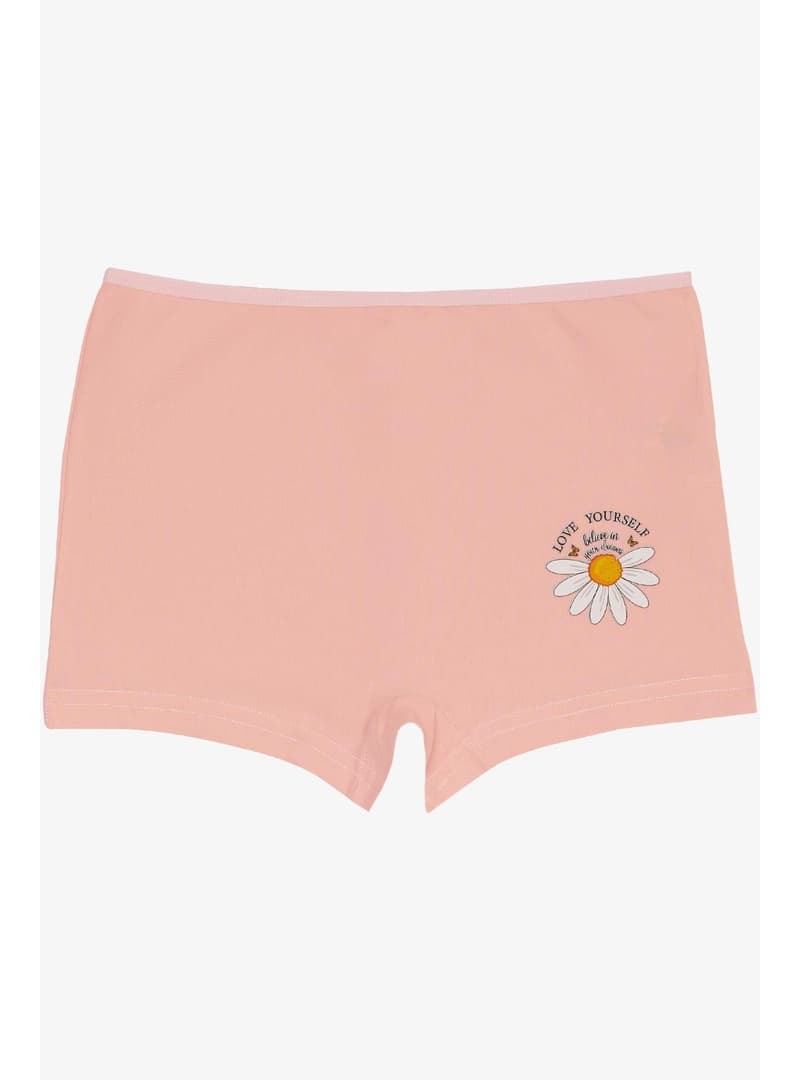 Kız Çocuk Boxer Papatya Baskılı Pembe