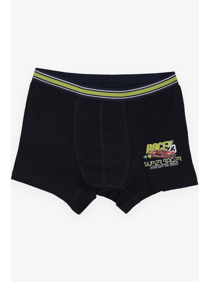 Erkek Çocuk Boxer Araba Yarışı Baskılı