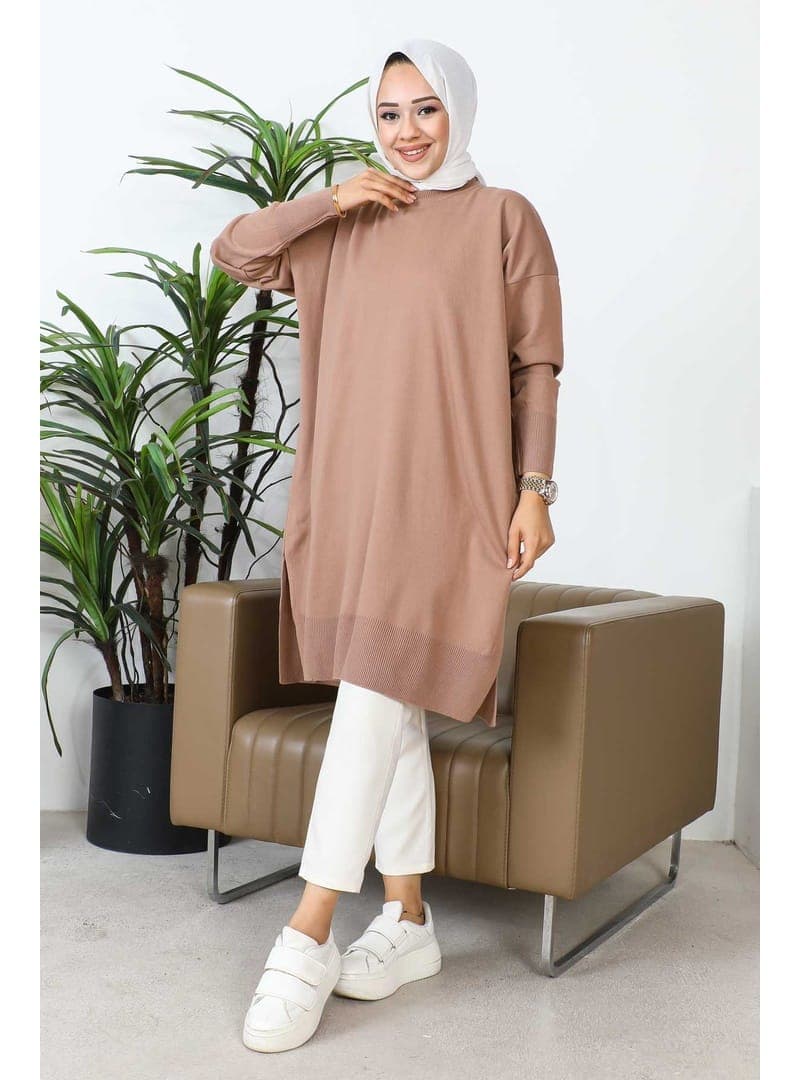 Vizon Bisiklet Yaka Triko Tunik