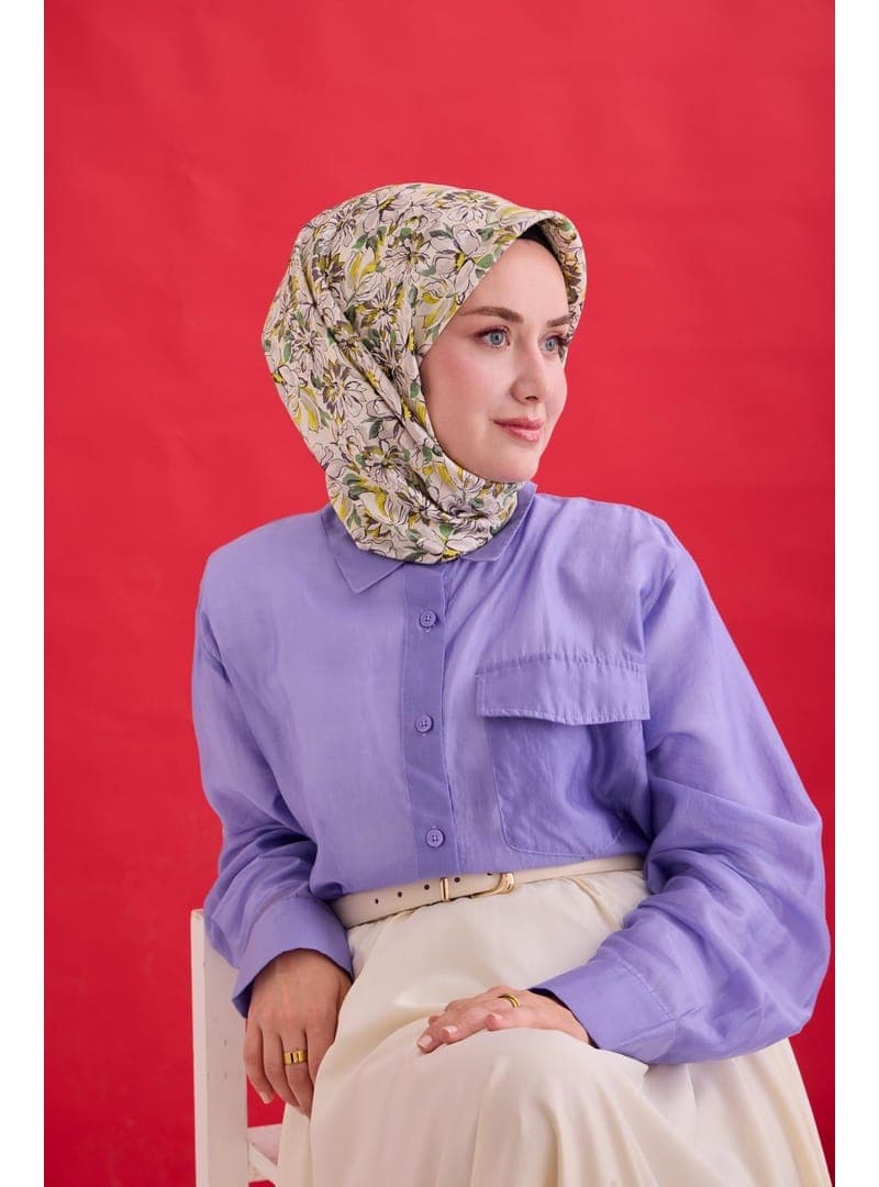 İpek Eşarp Çok Renkli 90x90