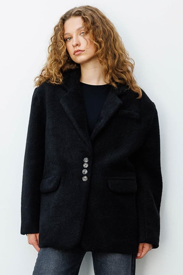 Alaska Kruvaze Siyah Blazer