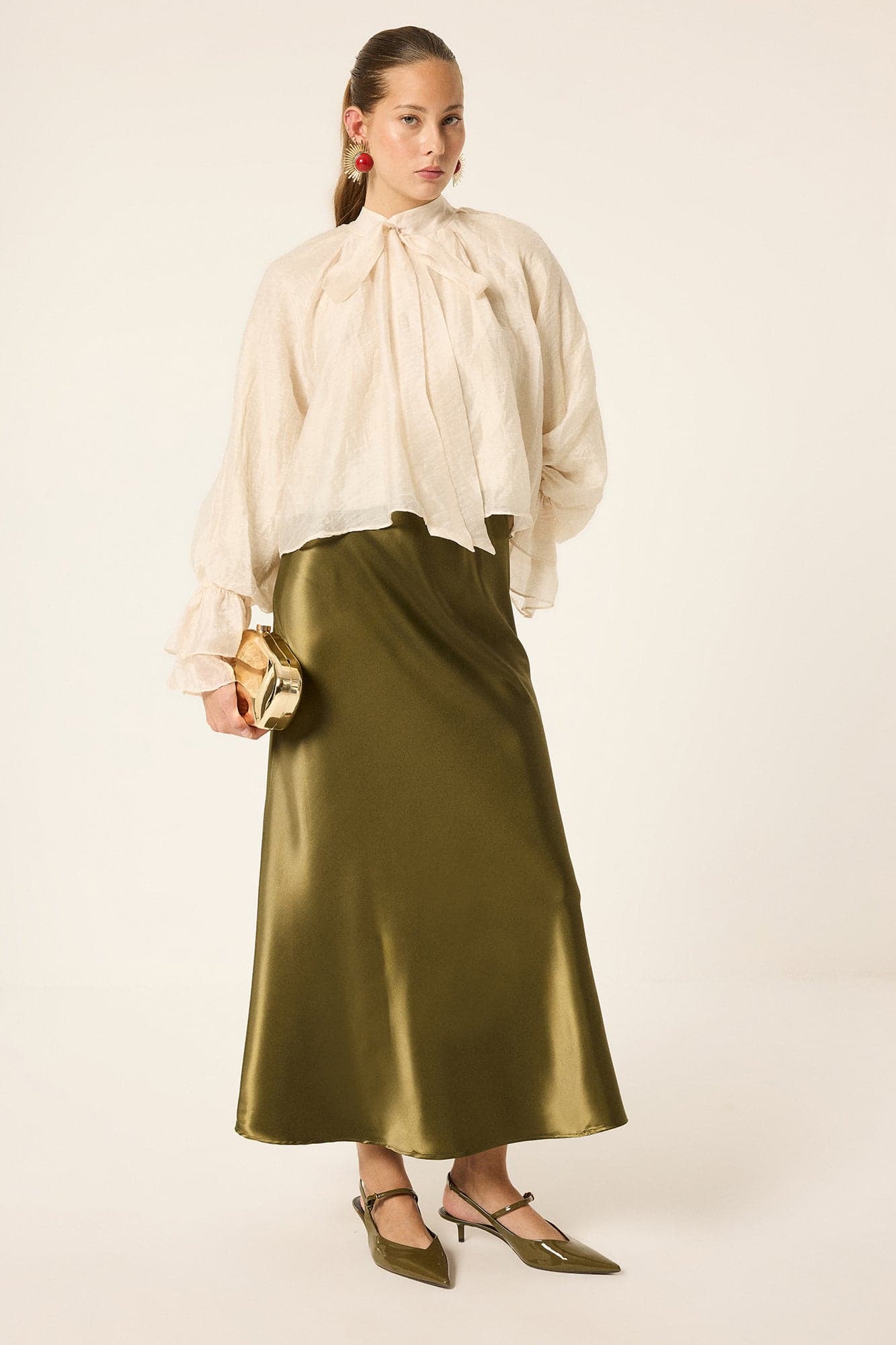 BASIC SATIN SKIRT