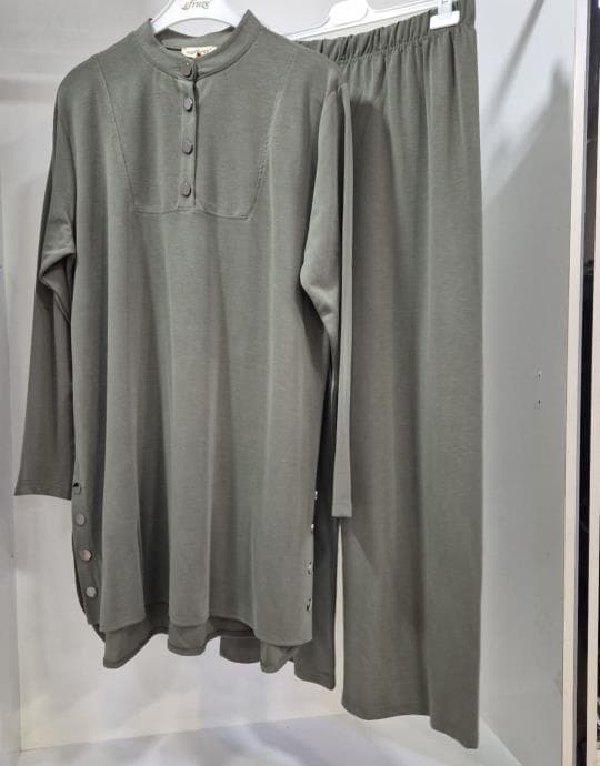 Bayan Haki 564 Rayon Penye pant Takım