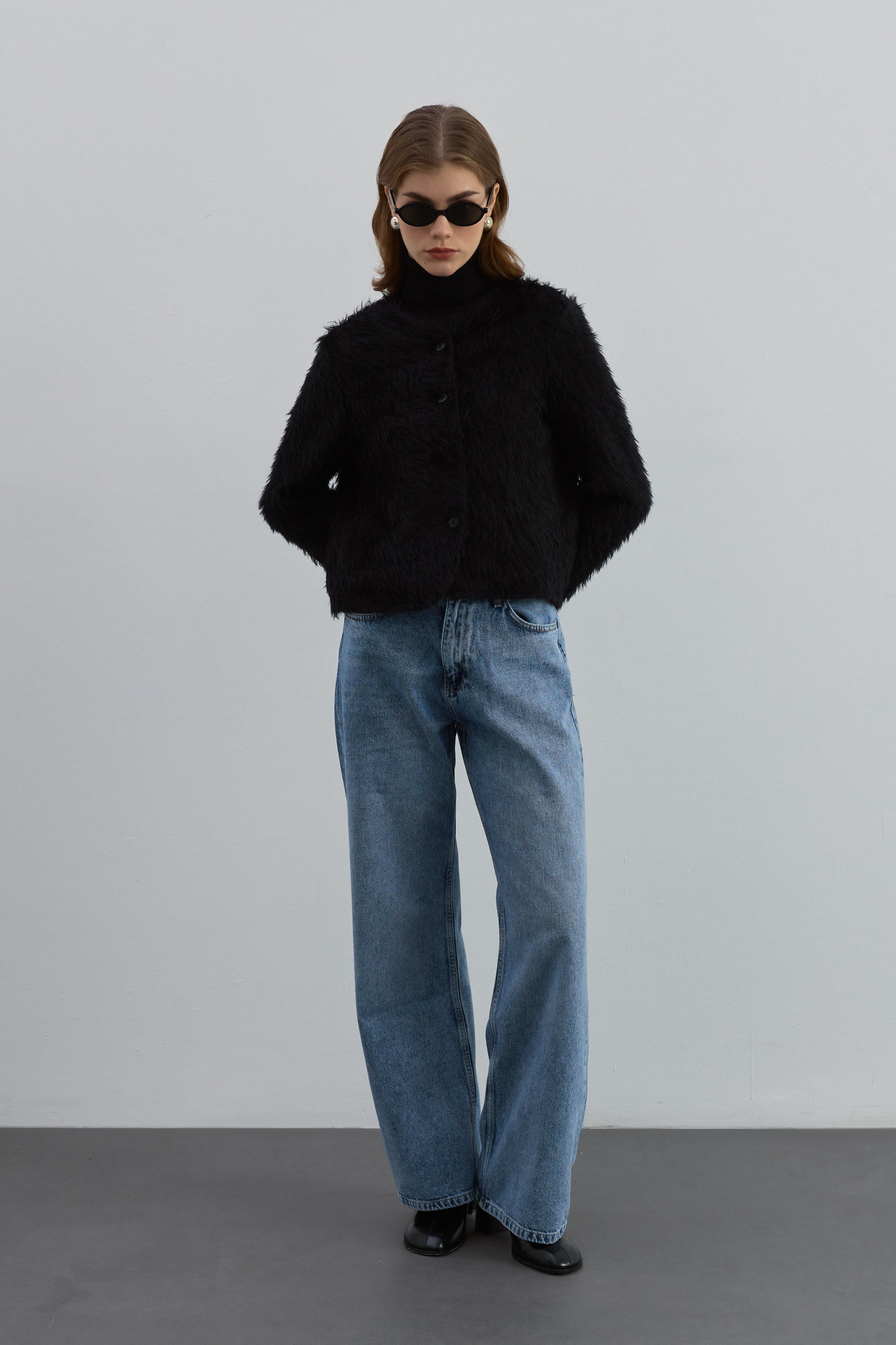 PELUŞ CROP CEKET