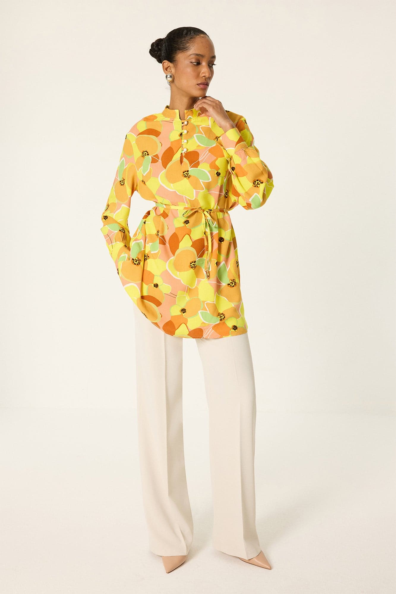 PATTERNED VISCOSE TUNIC
