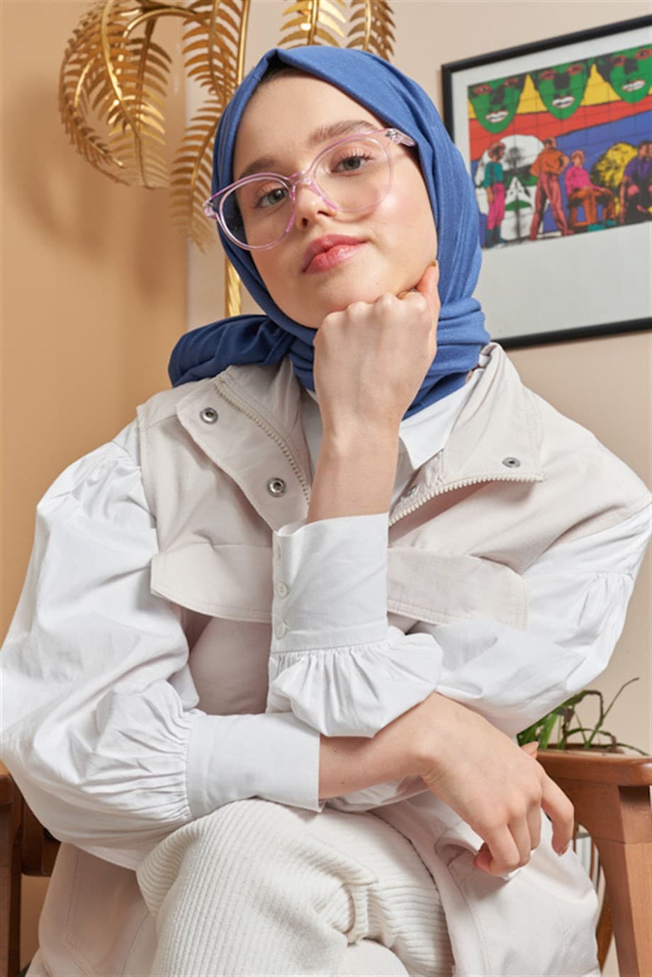 Penye Şal İndigo