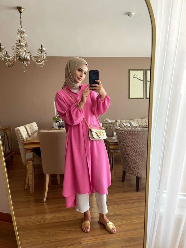 SAHRA TUNİK PEMBE