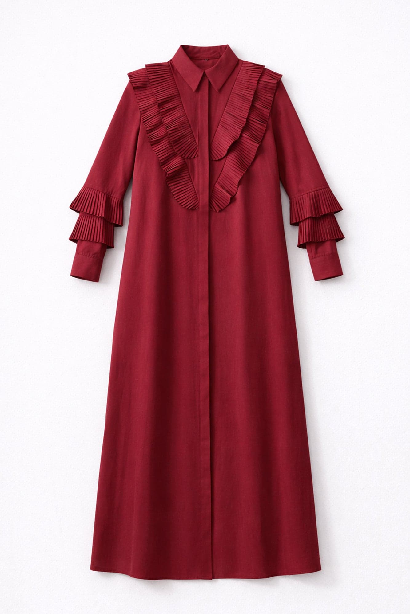 PLEAT DETAILED SHIRT DRESS