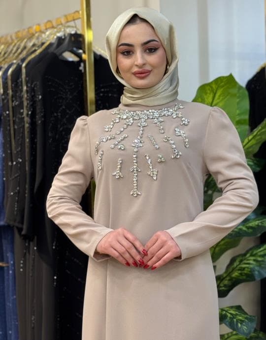 Bayan Bej 8248 Hanne Elbise