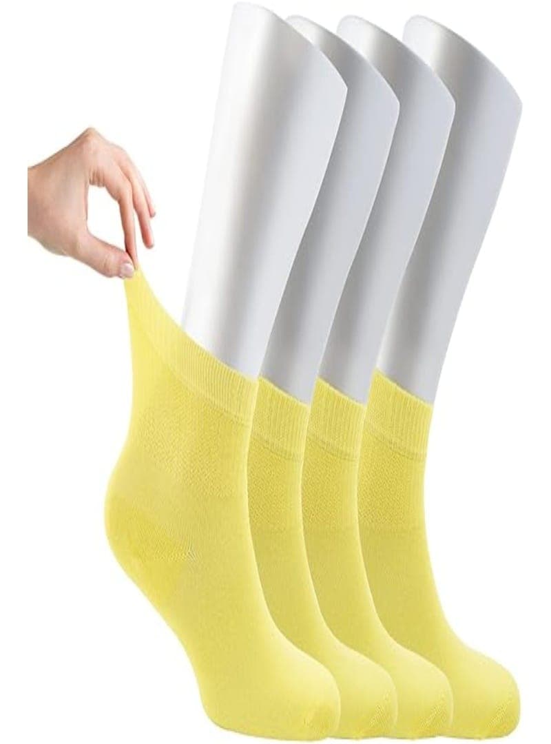 Bambu Diyabetik Bilek Çorap Sarı