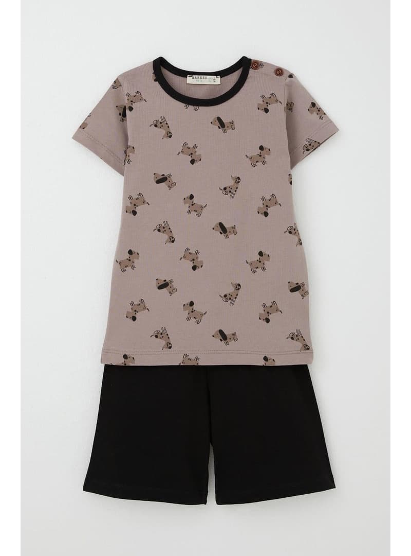 Erkek Bebek Köpek Desenli Pijama Takımı