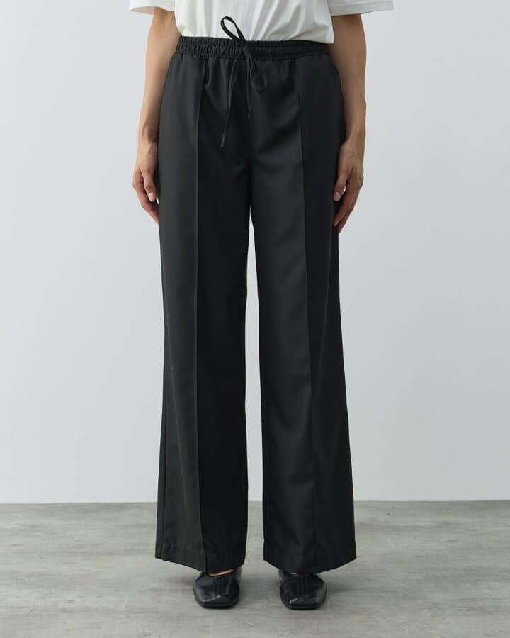 Straight Fit Nervürlü Pantolon Siyah