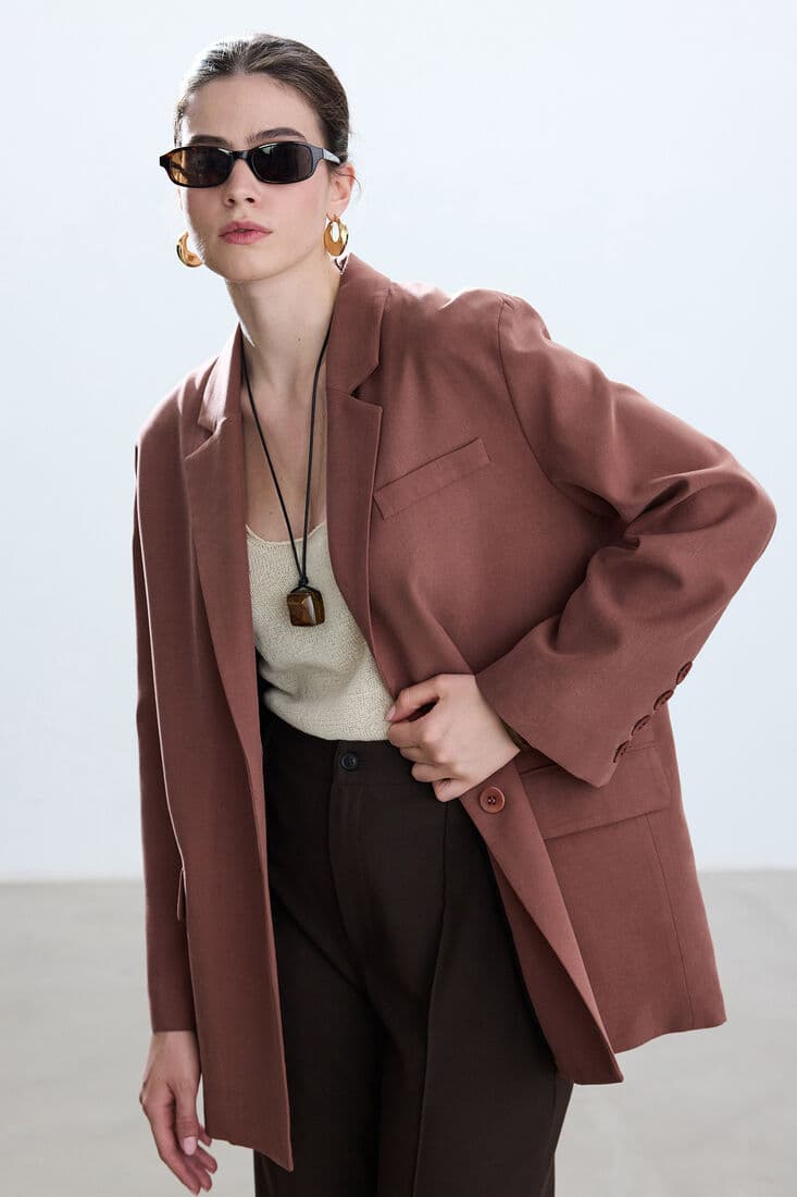 SOĞAN KABUĞU YIRTMAÇLI BLAZER