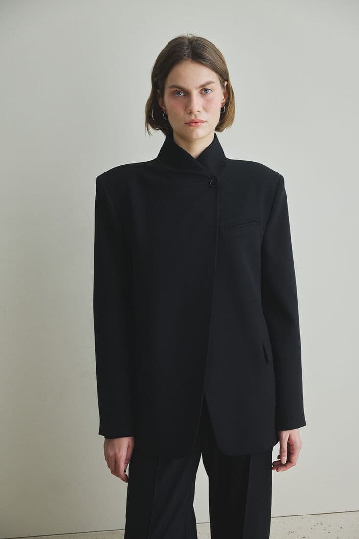 SİYAH ASİMETRİK BLAZER CEKET
