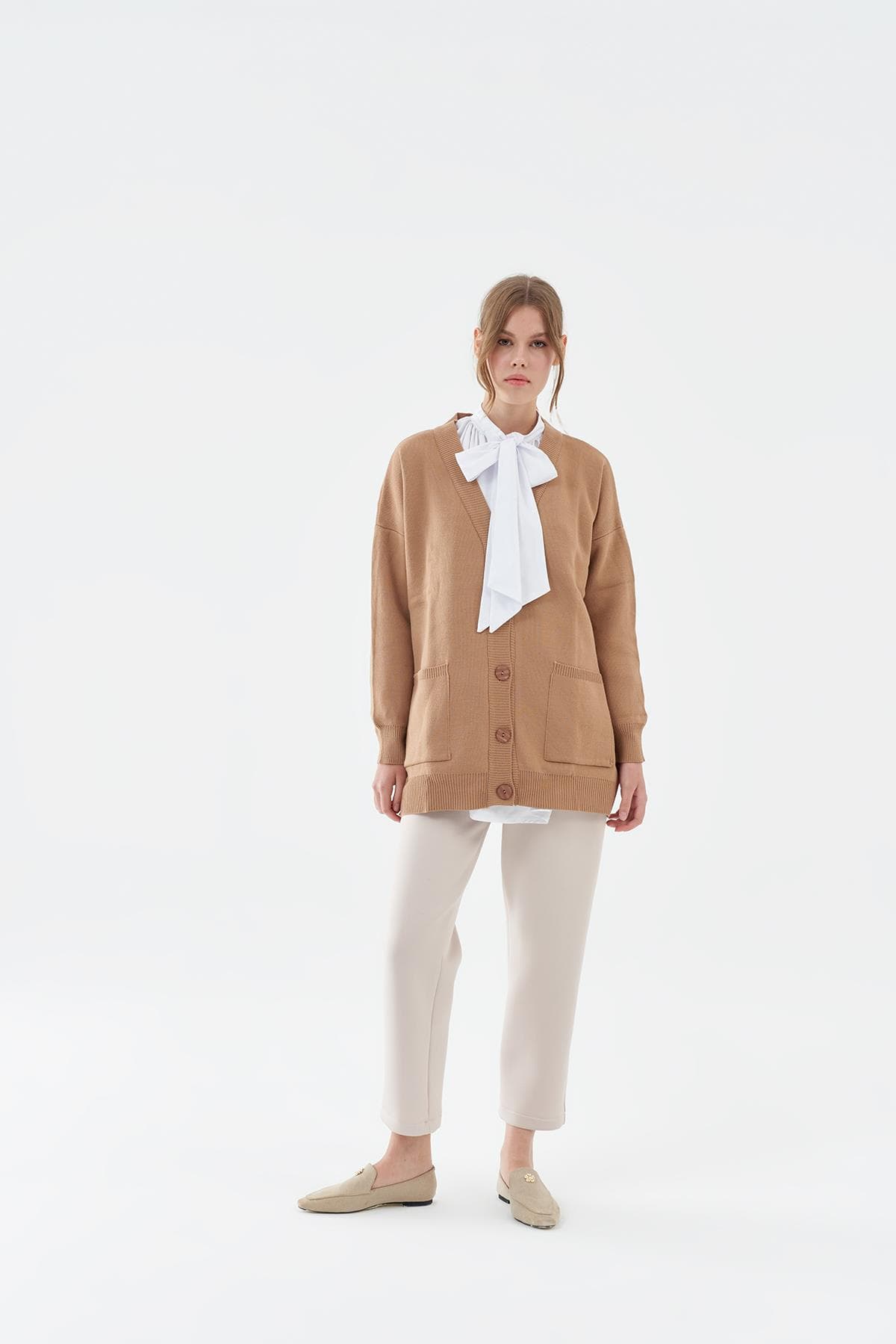 Ava Basic Hırka - Camel