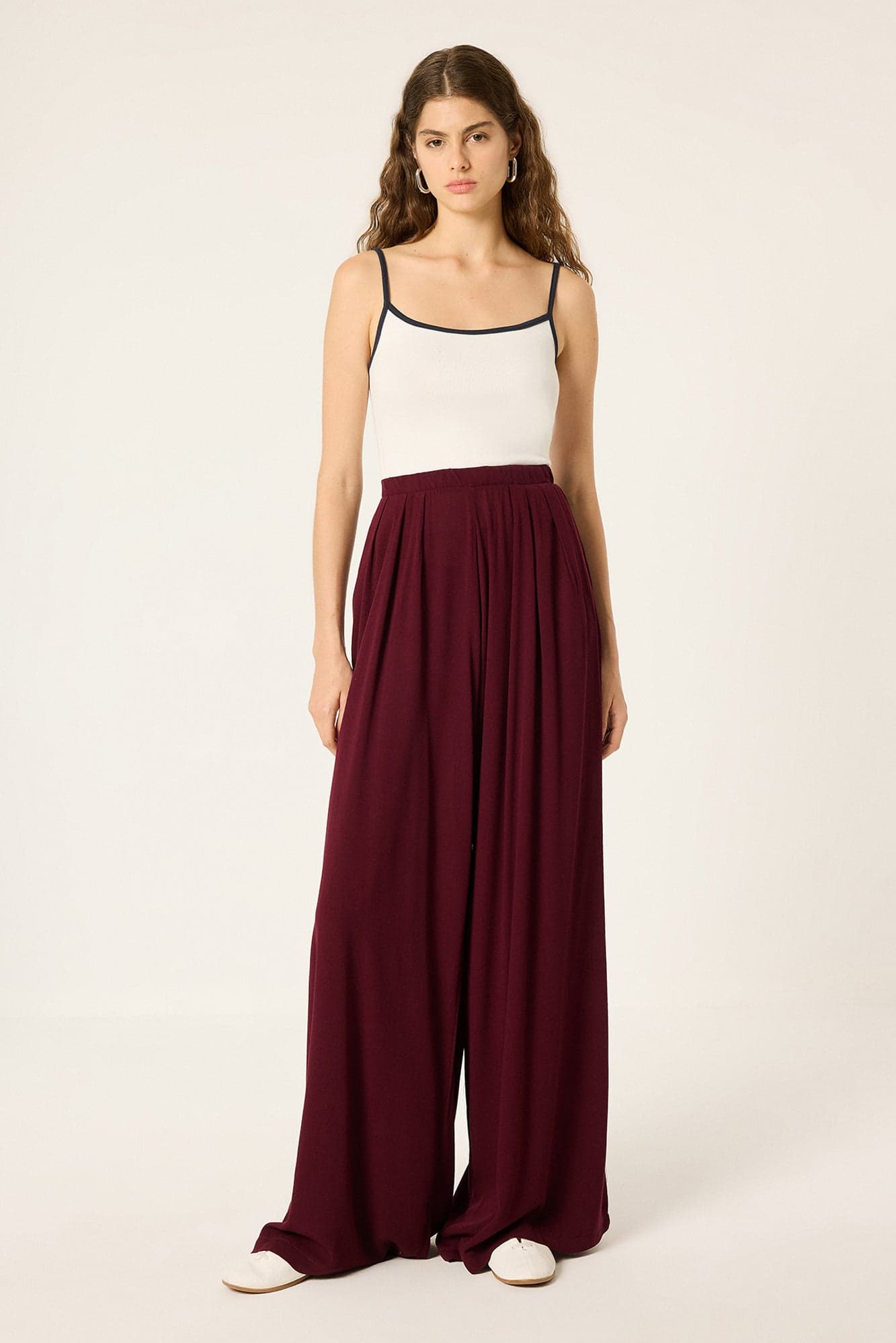PLEATED RELAXED-FIT PANTS