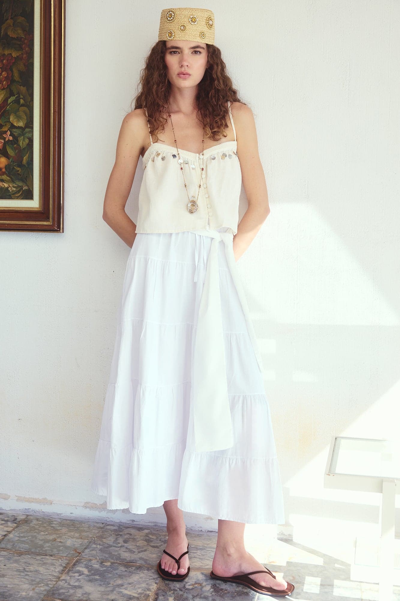 RUFFLED MAXI SKIRT