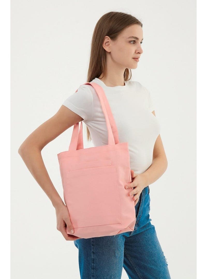 2 Cepli Gabardin Çanta Pembe