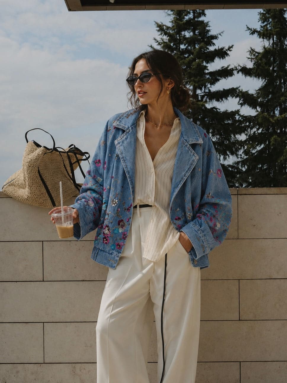 Moonflower Denim Ceket