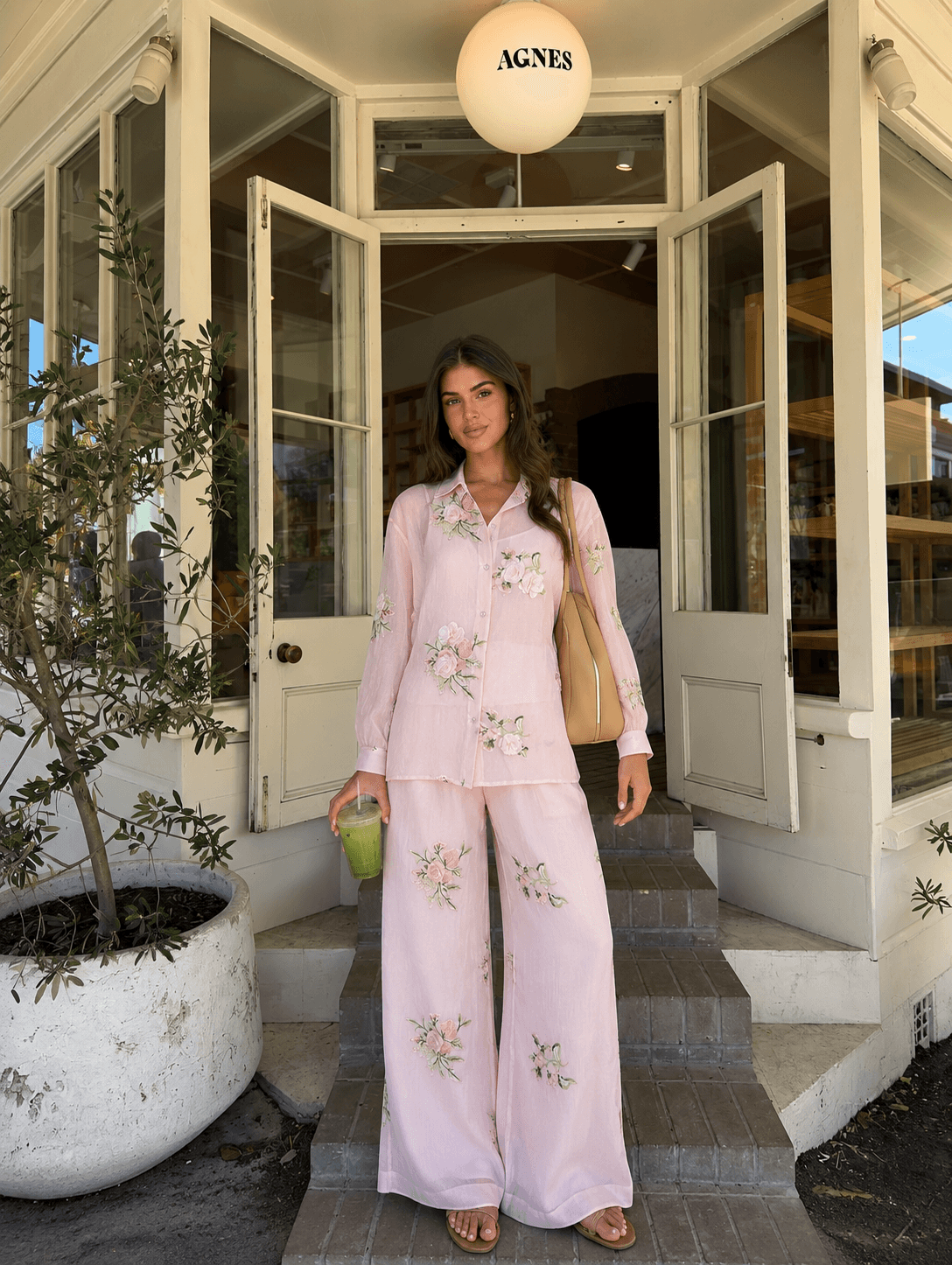 Gül Nakışlı Pudra İkili Takım-RS26003