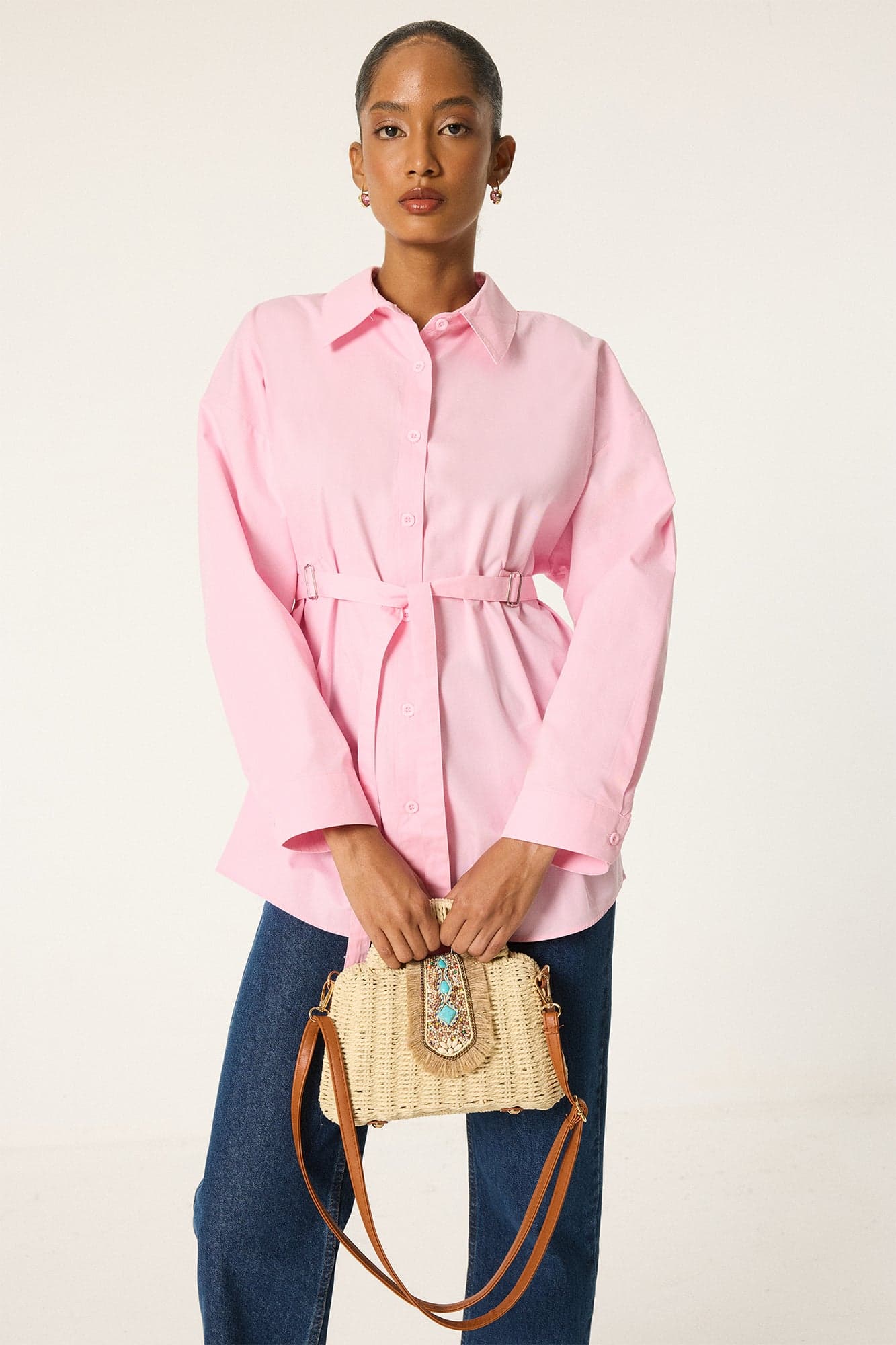 RELAX SHIRT WITH WAIST TIE