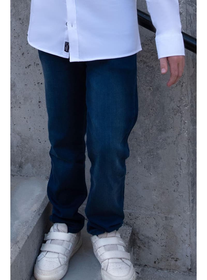 Erkek Çocuk Bağcıklı Jean Pantolon