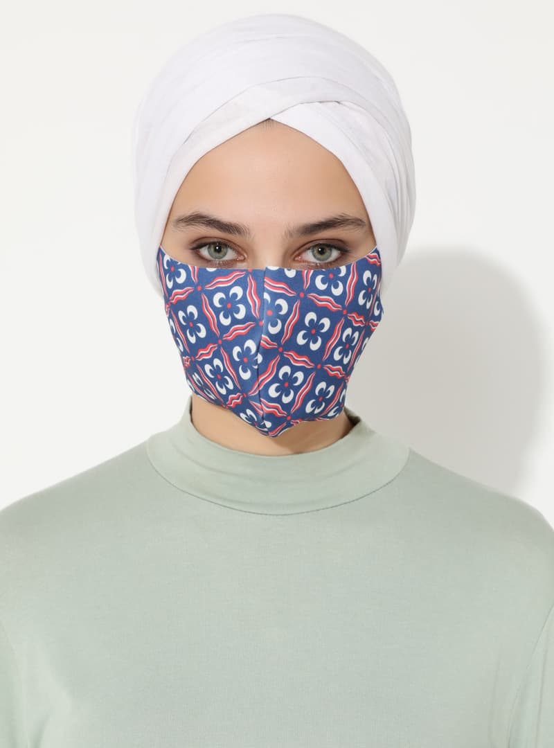 Desenli Yıkanabilir Maske Çok Renkli