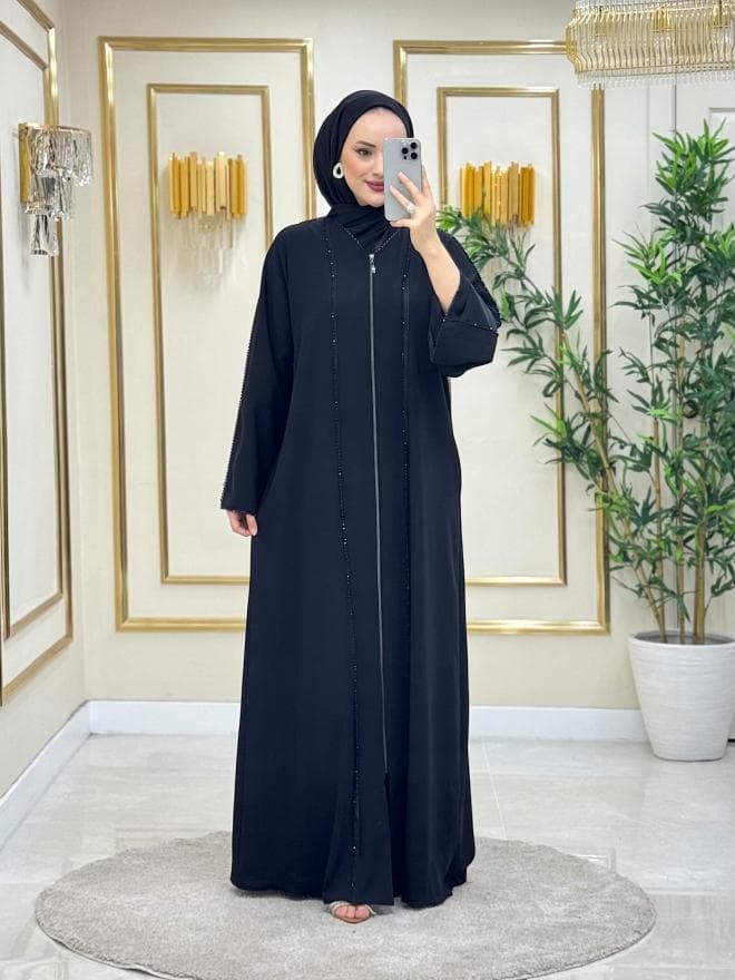 Lorı Kesme Bocuk Abaya Siyah