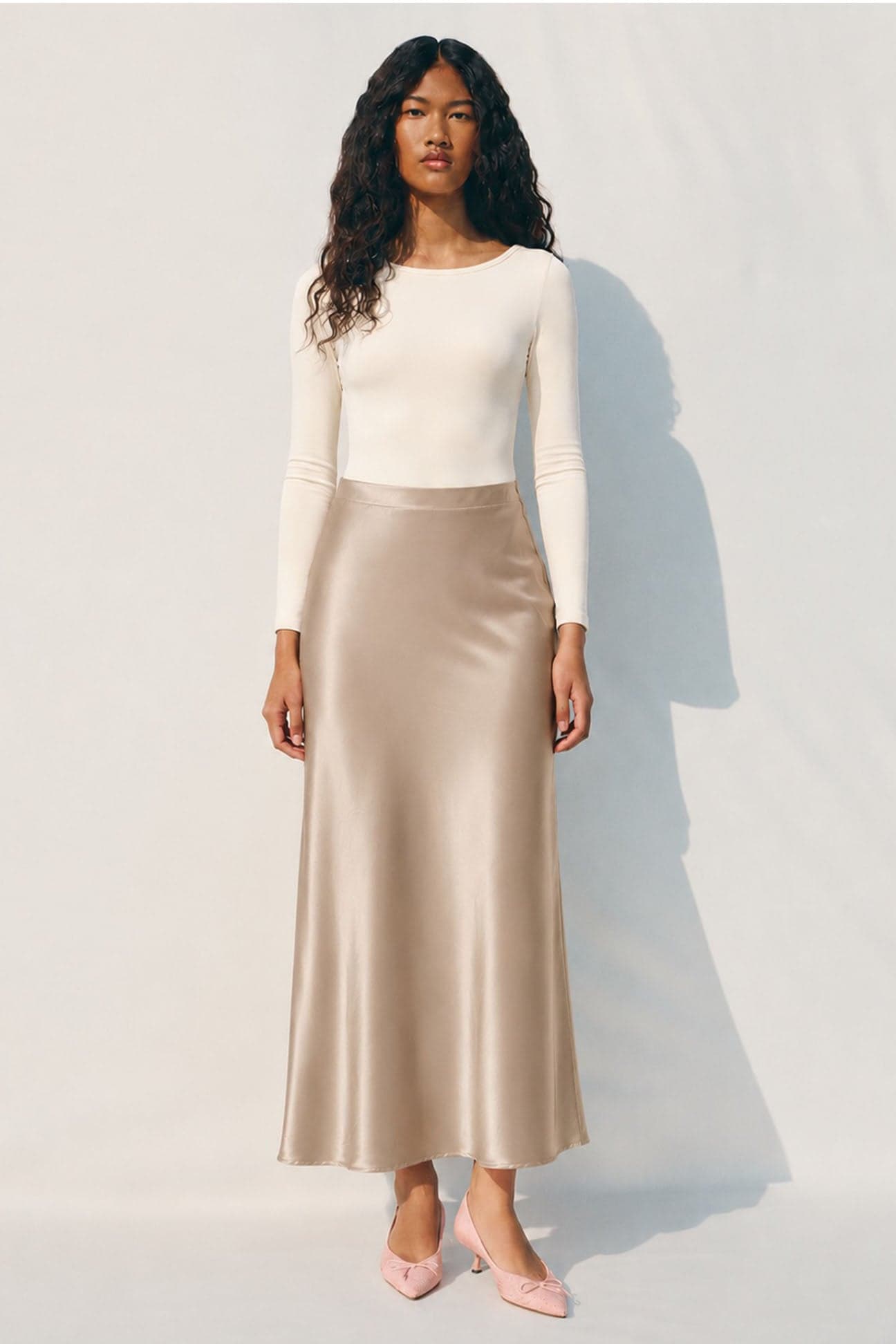 BASIC SATIN SKIRT