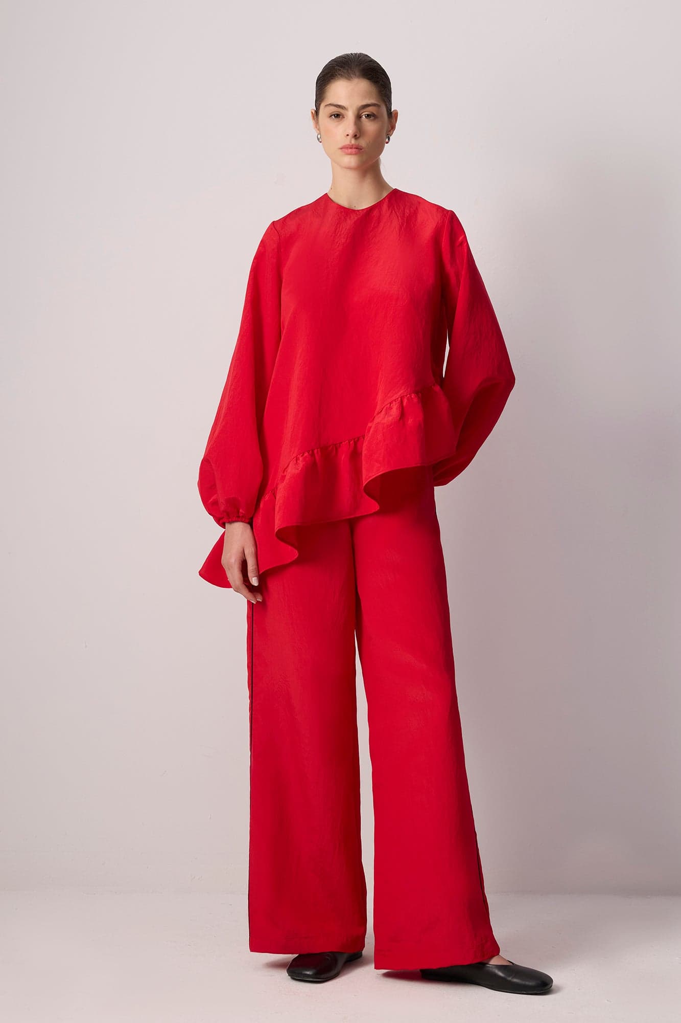 CONTRAST PIPING CUPRA TROUSERS