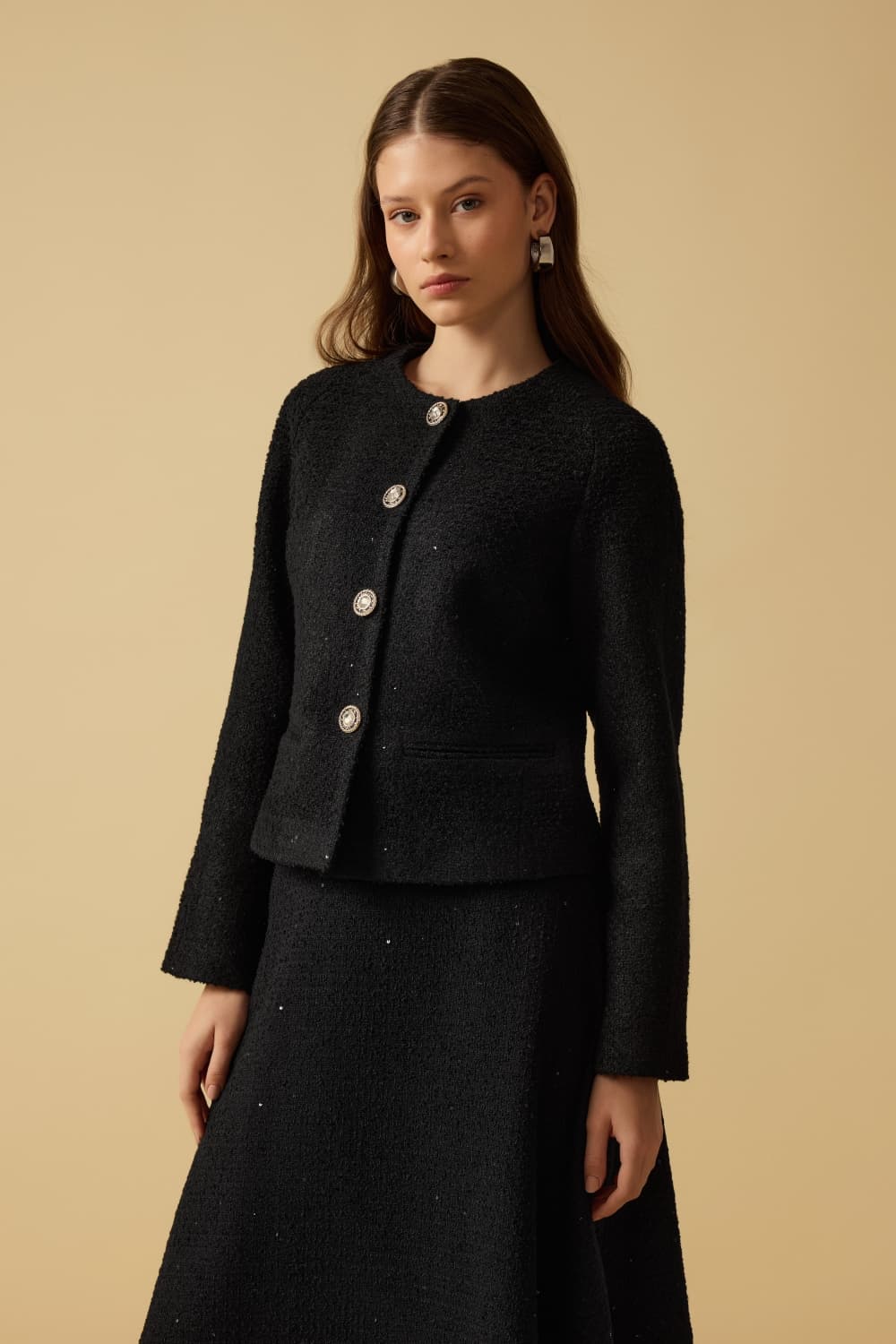 TWEED CEKET SİYAH