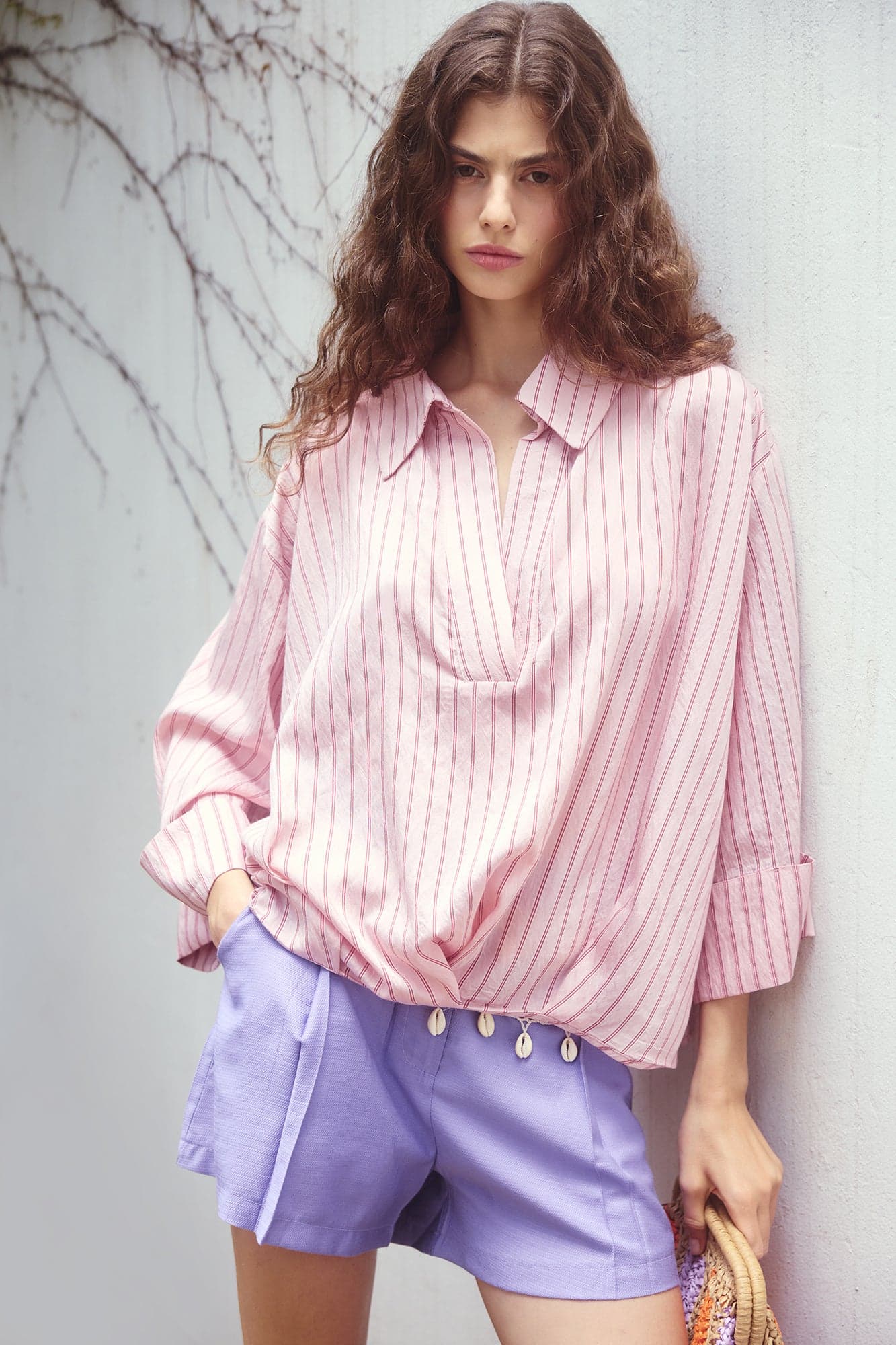 OVERSIZE CUT STRIPED TUNIC