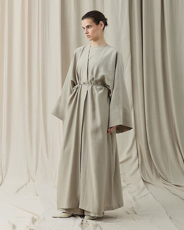 Tencel Diamond Kimono Abaya Taş