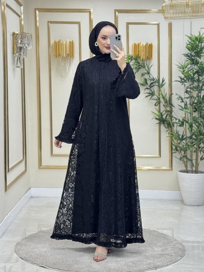 DİANA GÜPÜRLÜ FERACE SİYAH