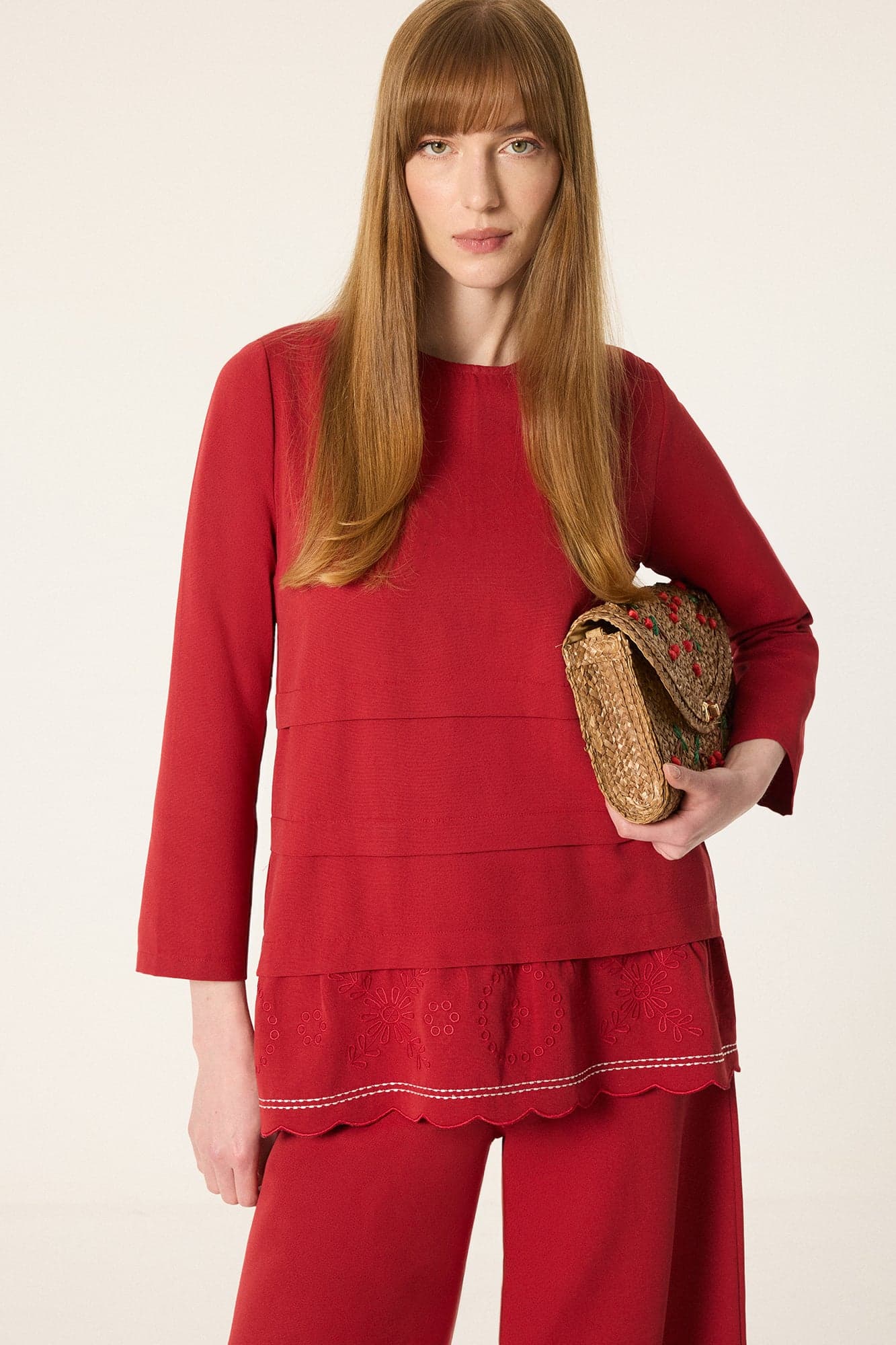 CONTRAST STITCHED TUNIC