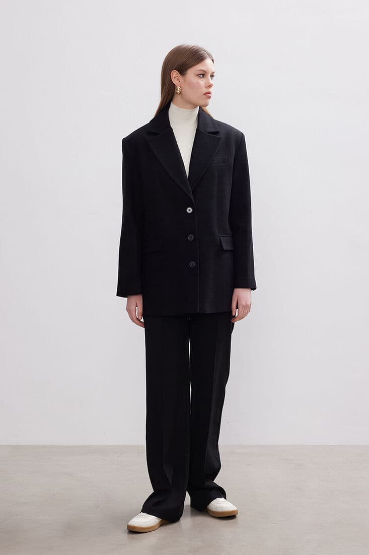 SİYAH KAŞE BLAZER