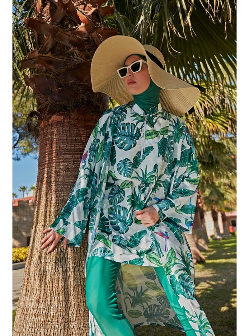 Yeşil Pareo Kaftan